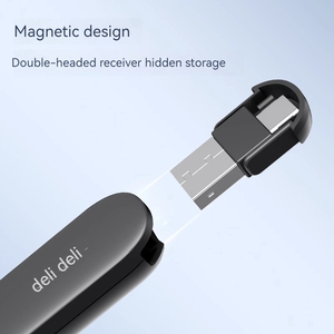Deli MA100-L pembe lazer flip kalem pil çok fonksiyonlu ppt uzaktan kumanda kırmızı ve yeşil lazer konuşma projektör kalem öğretmenler için - Product Image 3