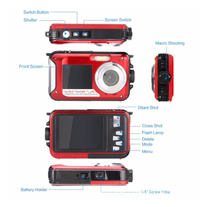 HD268 Full HD 1080P 2.7 Inch TFT Dual Screen <strong>Camera</strong> Waterproof Digital <strong>Camera</strong> Professional with 16X Digital Zoom Camcorder - Product Image 5