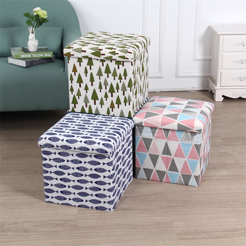 irregular printing storage chair and collapsible stool foldable seats great print ottoman bench living outdoor packing room type