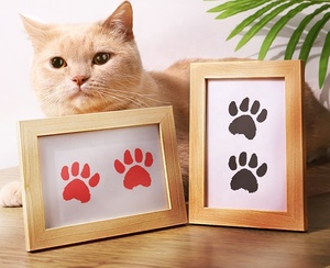 Pet hatıra hediye Pet Paw baskı izlenim kiti ve evcil hayvanlar için temiz dokunmatik pedleri, kedi köpek pençe baskı kiti - Product Image 1