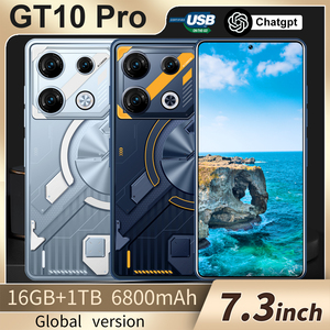 טלפון חכם gt10 pro 4g טלפון חכם עם 5g gsm lte 7 אינץ 'מסך מלא 16 + 1 משחקי tb 48mp + HDmp HD 2k <span class=keywords><strong>lcd</strong></span> מסך סלולארי מסך