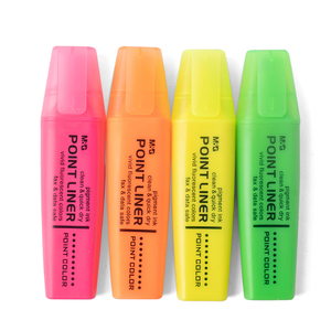 M & G evidenziatore professionale Non tossico penna 4 in 1 inchiostro fluorescente profumato punta a scalpello set di penne per evidenziatore di cancelleria per studenti - Product Image 1