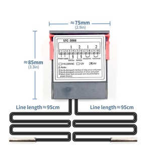 Controlador de temperatura digital dual de dos relés, termostato de salida, termorregulador 10A, calefacción, refrigeración, 12V, 24V, 220V - Product Image 3