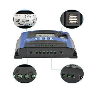 PWM 12V/24VDC Dual-USB-LCD-Display Solarpanel-Batterie regler mit Last 100A 60A 50A 40A 30A MPPT Solar laderegler - Product Image 2