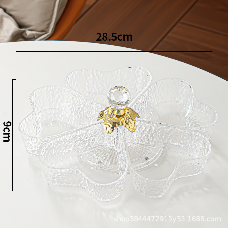 Transparent Gold Crystal Turntable