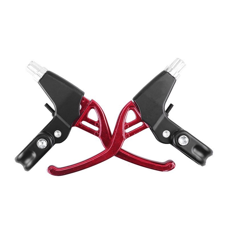 All-aluminum four-finger brake lever - red