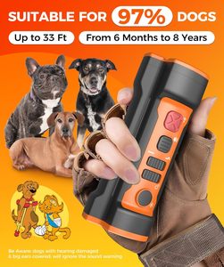LED ışık anti-havlayan eğitim kontrol cihazı ile el ultrasonik köpek eğitmeni plastik Bark Deterrent durdurmak için caydırıcı