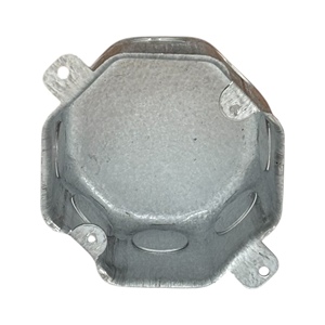 6.5 ס "מ עמוק 1.6 מ" מ עבה 1/2 אינץ 'נוקאאוט מתומן קופסת חשמל מגולוונת - Product Image 2