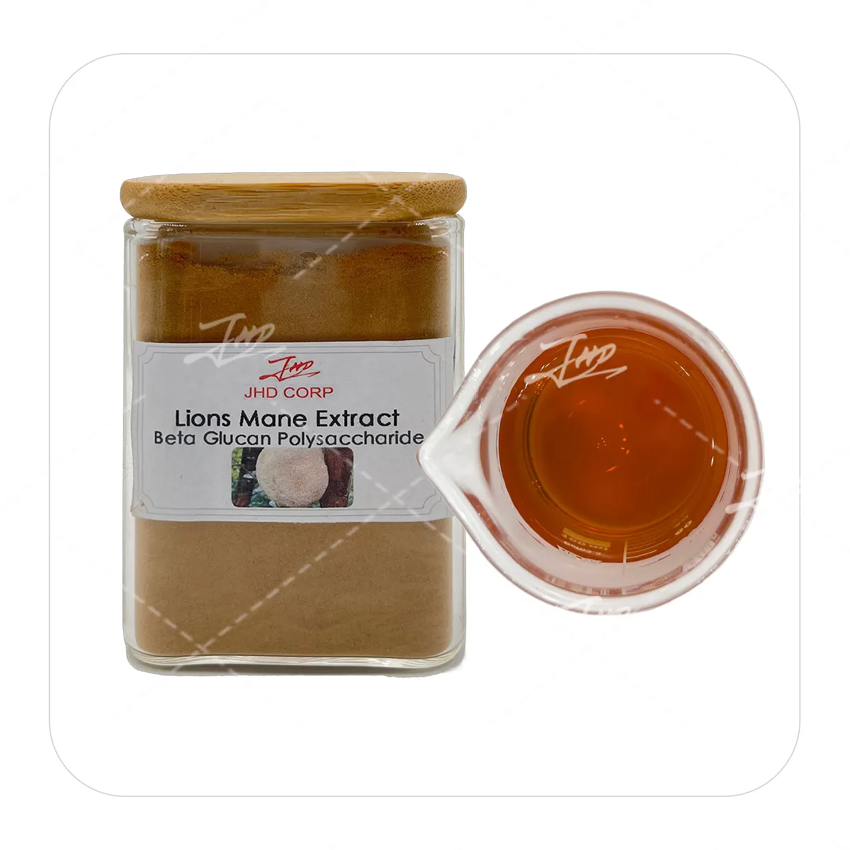 Almacén de EE. UU./UE, extracto orgánico de Doble Extracto de hongo Hericium Erinaceus, extracto de melena de León en polvo