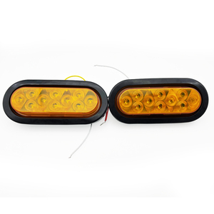 <strong>6</strong> Inch Oval Wig Wag Lights <strong>Kit</strong> <strong>Led</strong> PC Lens Truck Trailer Strobe Flash Tail Lamp Emergency Warning Light for Excavator Minecart - Product Image 4