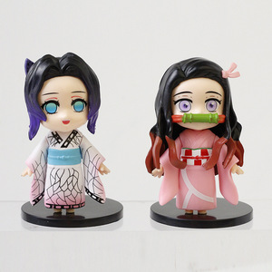 Demon Slayer kimetsu no Yaiba nhân vật hành động Bộ 5 nhân vật Kimono 10cm dễ thương mô hình búp bê tanjiro zenitsu nezuko mô hình anime - Product Image 6
