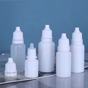 白色透明低密度聚乙烯挤出塑料滴管瓶5毫升和10毫升滴眼瓶篡改密封螺帽 - Product Image 1