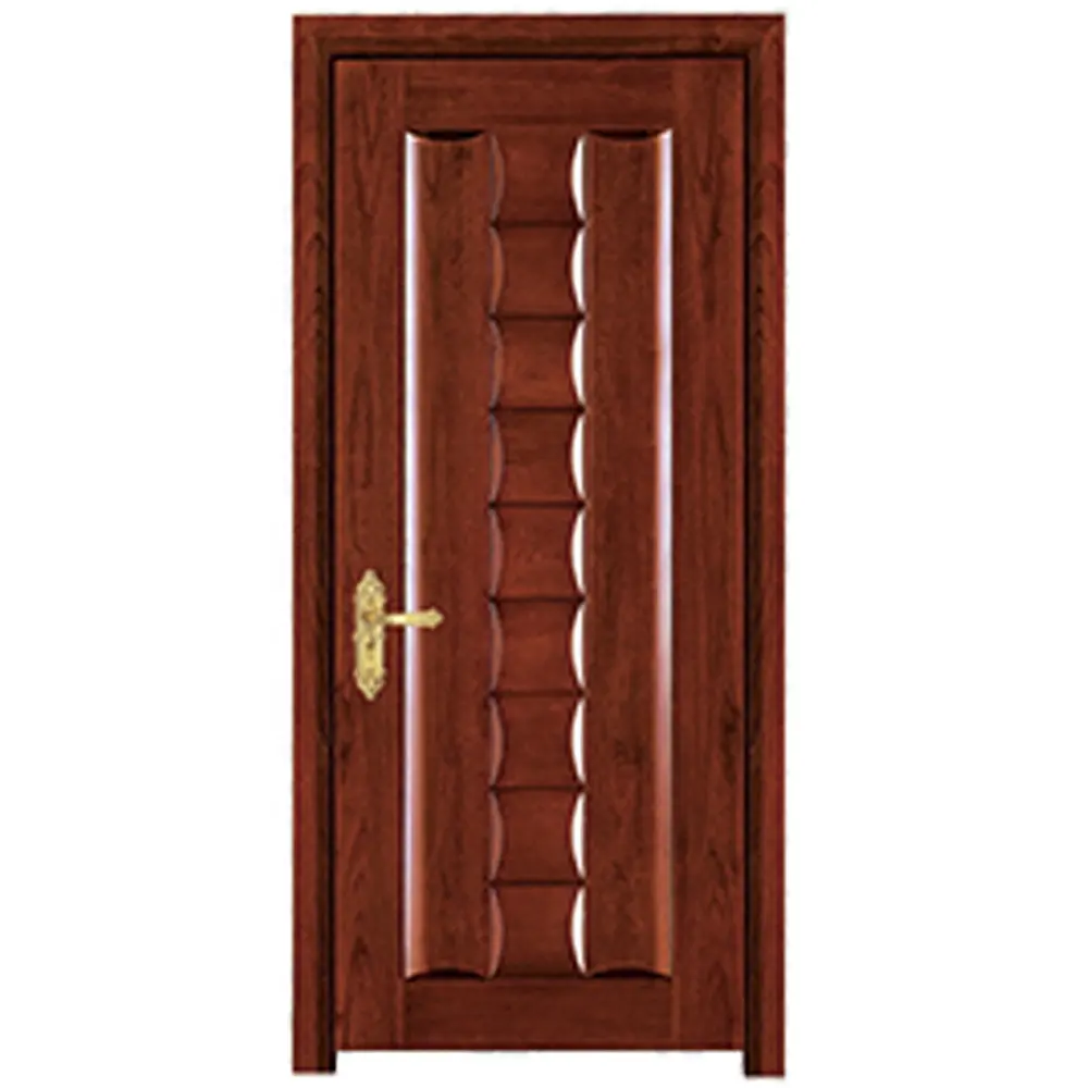 De alta calidad de diseño de moda hogar interior puerta de madera maciza para casa