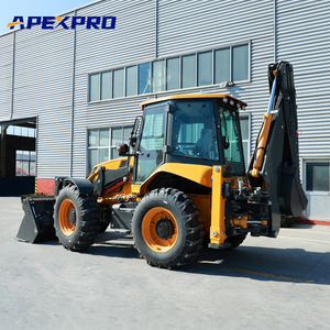 4 כונן גלגל backhoe מחפר 2.5 טון מרוח backhoe מטעין עם מצלמה אחורית