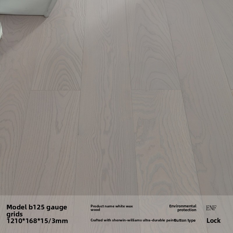 B125 ash wood 3mm veneer lock floor heating ENF grade