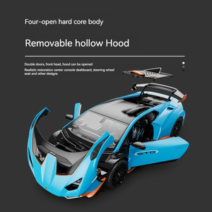 Diecast 1:18 model araba alaşım Lambor STO alaşım araba modeli simülasyon modeli koleksiyon dekorasyon kapılar açık metal araba oyuncak - Product Image 3