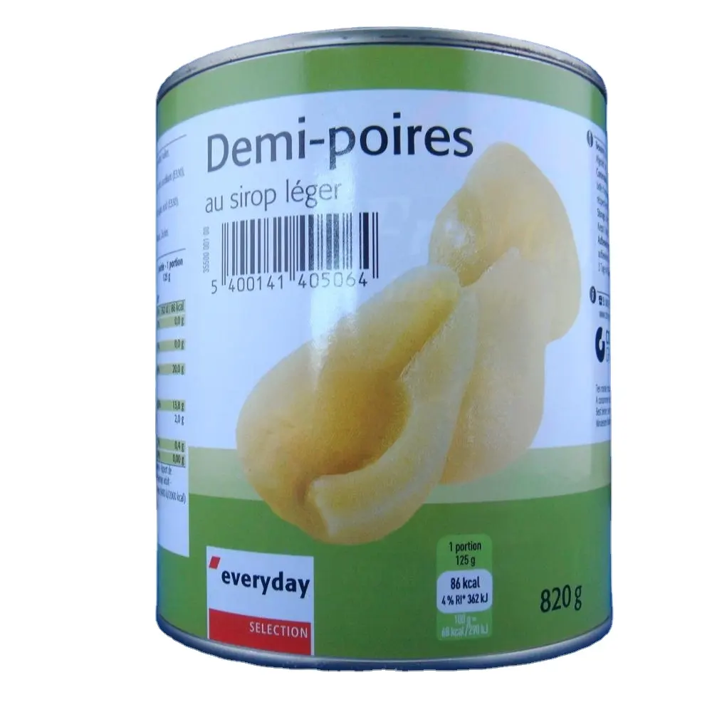 Fruits de poire en conserve dans le sirop aliments en conserve