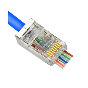 CAT5 UTP Ethernet สายเคเบิลเครือข่าย Modular EZ LAN แจ็ค8P8C ผ่านปลั๊ก RJ45ตัวเชื่อมต่อ - Product Image 4