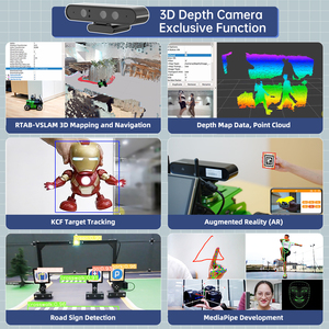 ROS2 3D telecamera di profondità educazione Robot JetAcker con struttura Ackermann progettato per la guida automatica alimentato da Jetson Nano