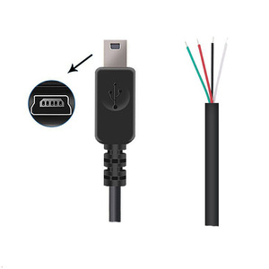 Mini 0.2m t-tipi USB kablosu tek kafalı trapez 5P 4 çekirdekli uzatma Mini USB güç kablosu bakır kablo USB arayüzü - Product Image 2
