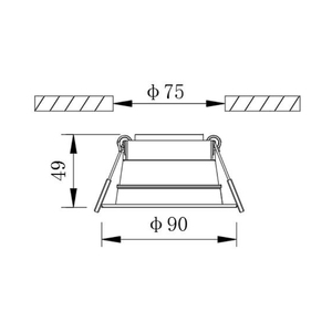 LED光源アンチグレア220-240V〜50/60Hzチューブライトダウンライト5w7wLED埋め込みダウンライトシーリングランプ - Product Image 2