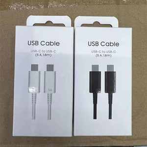 三星银河S25 S24 S23 Ultra快速充电USB电缆5A EP-DX510 6英尺QC 3.0 USB c线快速充电器C型数据线