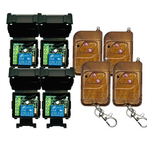 12V relè 1CH Wireless RF ricevitore trasmettitore 433mhz con codice di rotolamento telecomando in metallo per applicazione Gate 4 pulsanti - Product Image 6