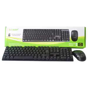 Combo de teclado y ratón con cable básico de Venta caliente Compatible con accesorios de computadora Windows Black - Product Image 1