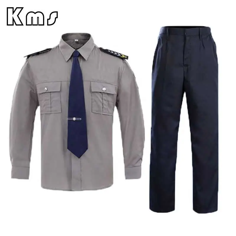 KMS OEM сервис оптом серый унисекс рабочая одежда дышащая прочная нашивка охранник патруль полный охранник униформа Одежда