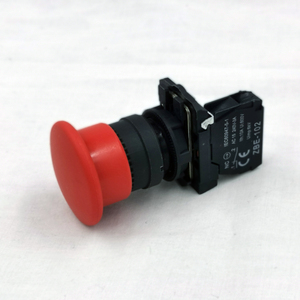 22mm緊急プッシュボタンスイッチスプリングリターン、赤いプッシャー付き40mm1NC XB5 AC42pusボタン緊急スイッチ - Product Image 2