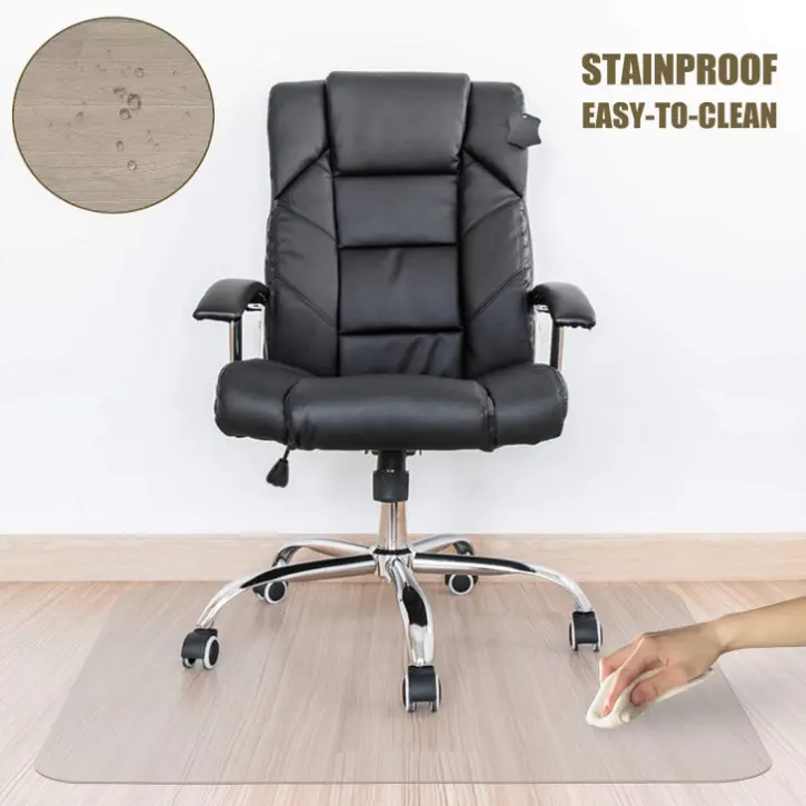 La sedia pieghevole personalizzata in PVC protegge il tappetino trasparente senza tappetino per sedia in Pile per tappetini multifunzionali per sedie da pavimento rigido per l'home Office