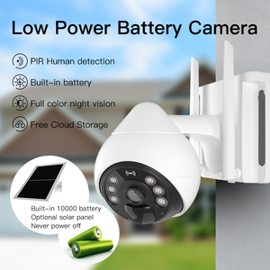 Cámara de energía solar inalámbrica WiFi 4G 3G ranura para tarjeta SIM CCTV Cámara IP DE SEGURIDAD soporte para exteriores tarjeta de memoria de 256G