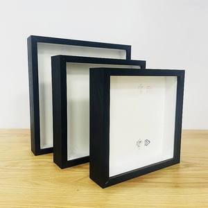 7x7 8x8 "9x9" 10x10 "3cm derin siyah beyaz ekran çerçevesi gölge kutu çerçevesi resim montaj organik cam çerçeve - Product Image 3