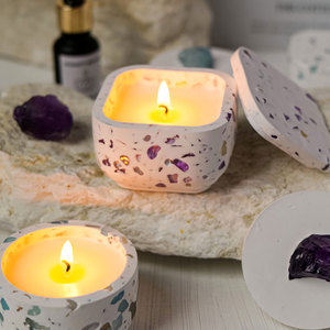 Toptan doğal şifa kristal el yapımı DIY el sanatları kristal çakıl selenite aromaterapi mumlar ev dekorasyon için - Product Image 1