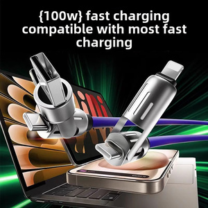 DB dört-in-one 240W süper hızlı şarj veri Apple için kablo 16 araç şarj renkli çinko alaşımlı silikon tel 180 derece fonksiyonu - Product Image 6