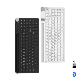 Ultra-Thin Dual Mode <strong>Wireless</strong> <strong>Keyboard</strong> for Office Cell Phone Computer &amp; Tablet Factory U Slot Stand USB Interface New