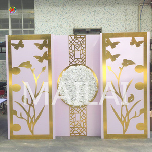 2020 venta al por mayor de acrílico boda etapa telón de fondo diseño para boda decoración de la fiesta