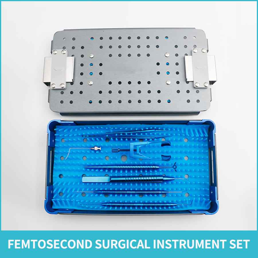 Ensemble d'instruments de chirurgie femtoseconde (avec boîte de stérilisation)