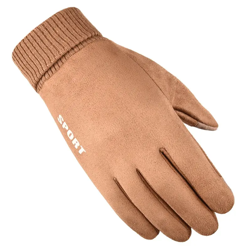 Guantes de ante de moda para hombre de alta calidad, guantes cálidos de invierno con pantalla táctil, uso diario, ciclismo, conducción, guantes de motocicleta