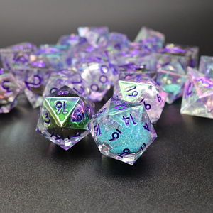 เกมเล่นตามบทบาทบนโต๊ะ เกม D&D ชุบแท่งหลายเหลี่ยมที่หายากชุดลูกเต๋าสําหรับคุกเขือนและมังกร - Product Image 3