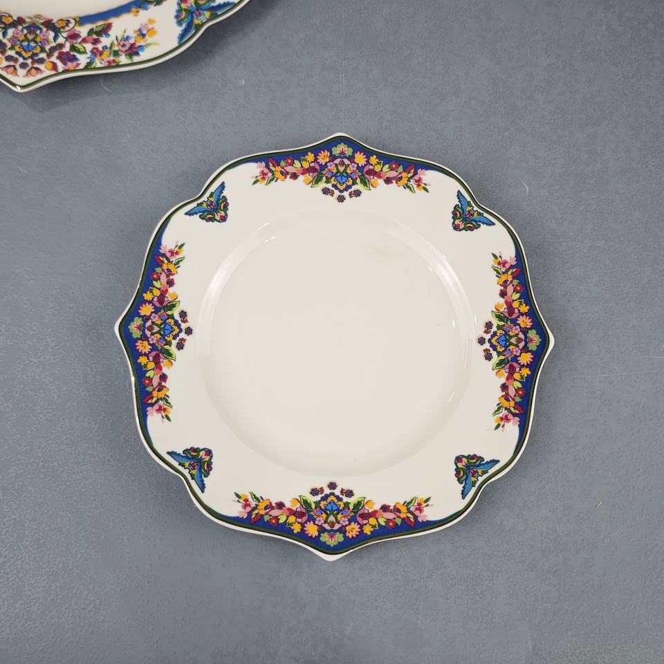 30pcs New Bone China New Style Cut Edge Beautiful Flower Dinner Plate Bowl Cup and Saucer 5