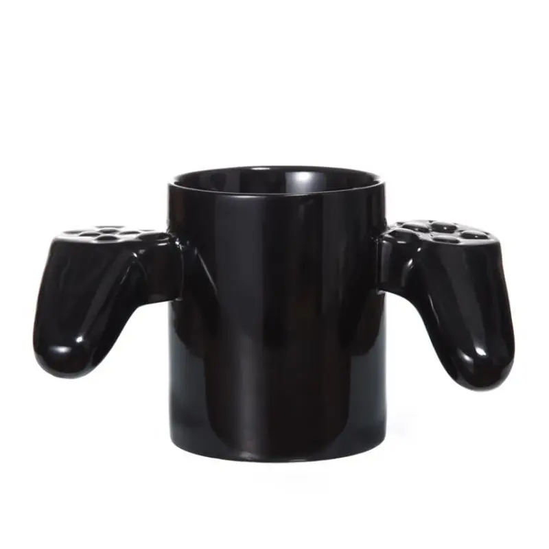 Solhui — tasse pour gamer 350ml, gobelets cool, coupe irrégulière avec poignée pour contrôleur de jeu, nouveauté