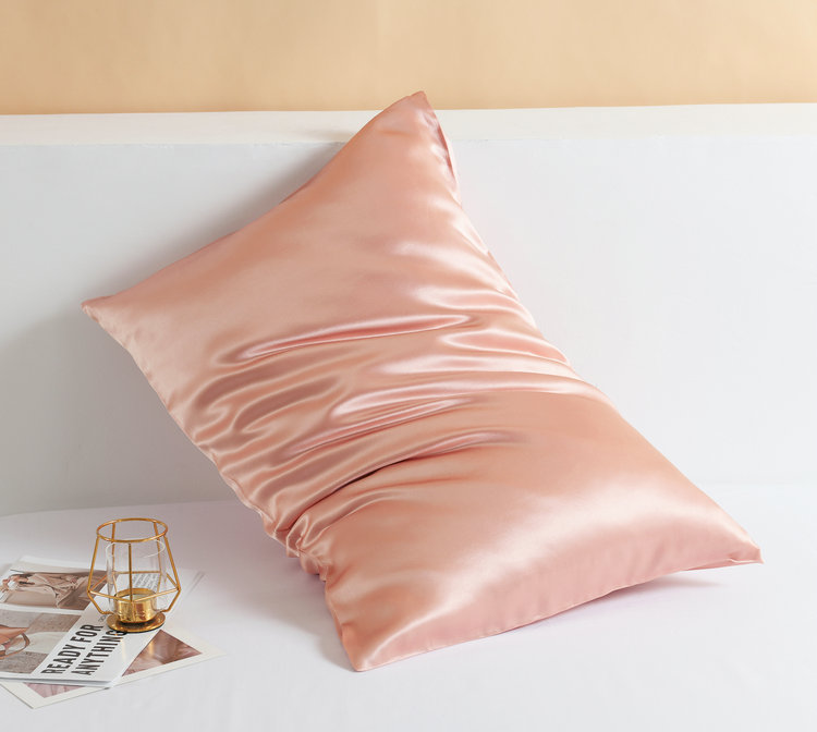22 silk pillowcase zipper rose gold