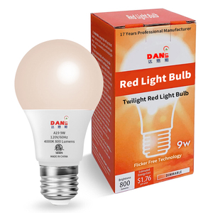 CE Approved Low EMF 660nm <strong>7W</strong> Flicker Free Constant Current Driver <strong>LED</strong> Red Light A19 Bulb with E27 Base - Product Image 2
