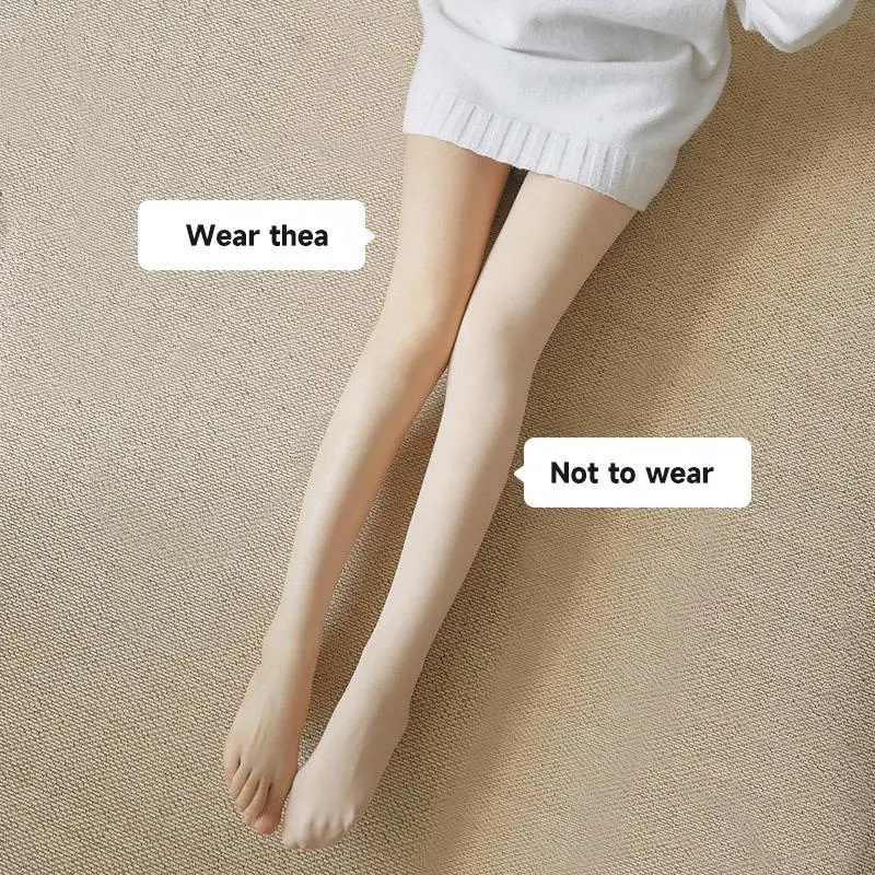 Pantalones de una pieza con piernas al descubierto para mujer, pantis con relleno, ropa exterior, capas gruesas, cálidos