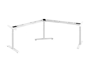 Mesa de elevación eléctrica de esquina en forma de L, escritorio de ordenador de pie, ajustable automáticamente, soporte de banco de trabajo de tres motores - Product Image 1