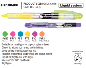 Evidenziatori a inchiostro liquido BEIFA evidenziatore a penna liquida con punta a scalpello personalizzato - Product Image 3