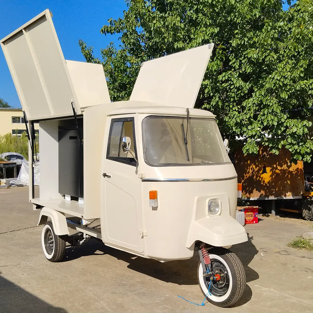 Camion di cibo mobile con attrezzatura per snack personalizzato qualsiasi camion di cibo di colore street ape