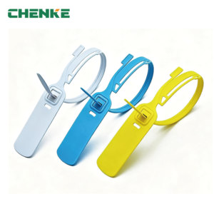 Tùy biến in logo màu sắc khác nhau con dấu nhựa tag an ninh con dấu khóa zip Tie với nhãn - Product Image 1