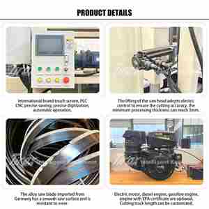 Sega a nastro per Computer Diesel pesante sega a nastro orizzontale per legno con componente del motore centrale - Product Image 4